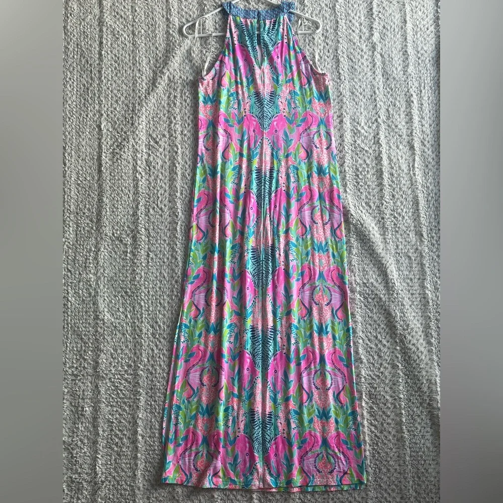 EUC (Worn Once) Lilly Pulitzer Monterrey Maxi Dress Multi Reeflections Print - Picture 3 of 7
